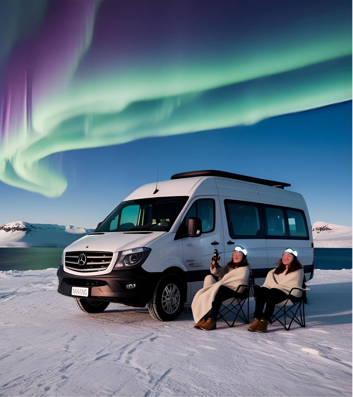Northern lights in the wilderness